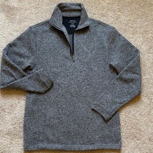 Haggar Men's Gray Quarter-Zip Sweater